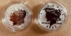 2023-S SILVER REVERSE PROOF TWO COIN SET MORGAN AND PEACE SILVER DOLLAR NEW