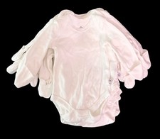 Honest Company Newborn Bodysuits Lot of 9 Organic Cotton Mittens White