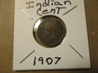 1907, Indian Cent! Rare Coin! #80