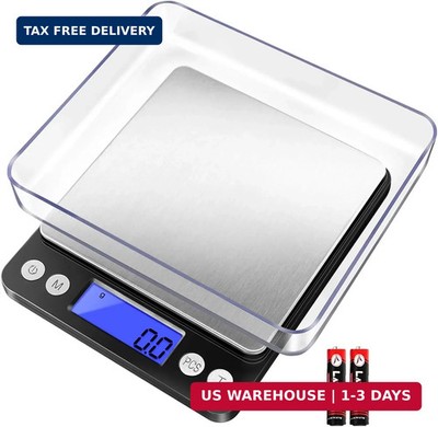 Fuzion Digital Kitchen Scale 3000g/ 0.1g, Pocket Food Scale 6 Units Conversion,