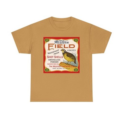 Western Field Shot Shells Vtg Quail Hunting Shotgun Cartridges Box Art T-Shirt