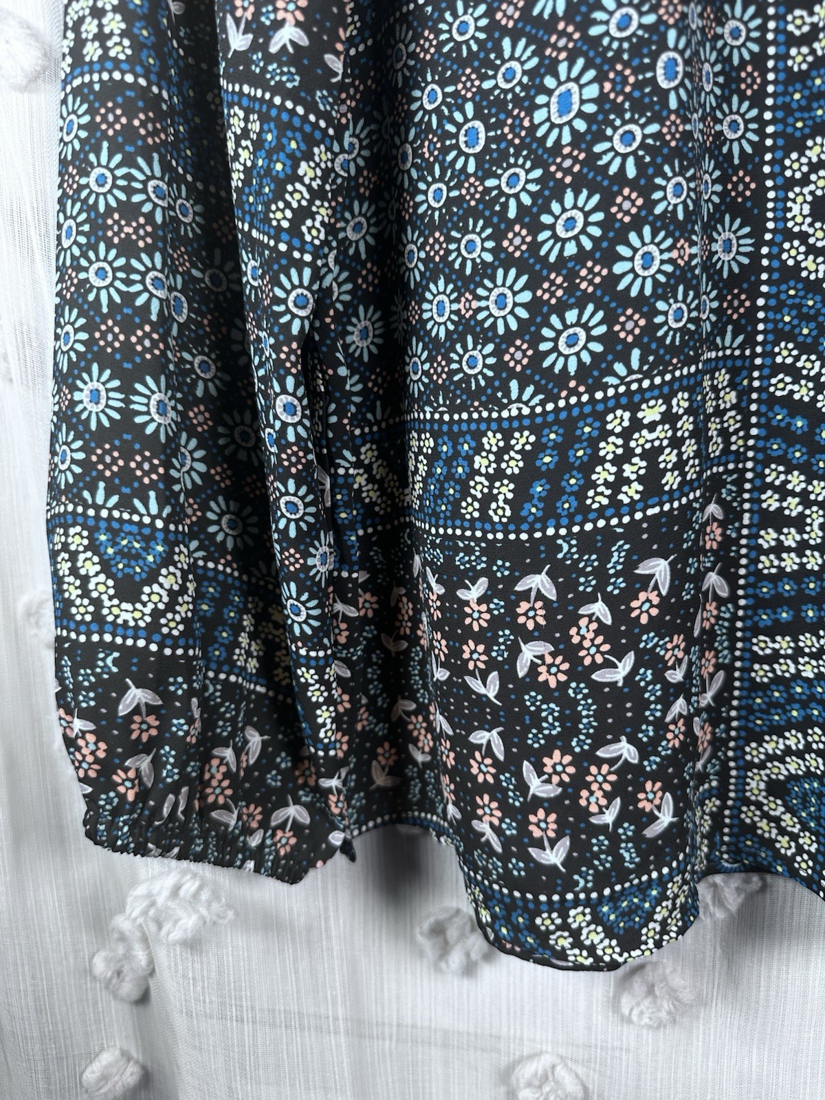 LOFT Women’s Multicolor Floral Patchwork Blouse S… - image 8