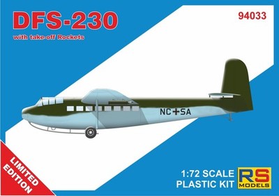 94033 RS Models 1/72 DFS-230 A with start rockets Limitierte Auflage NEW !