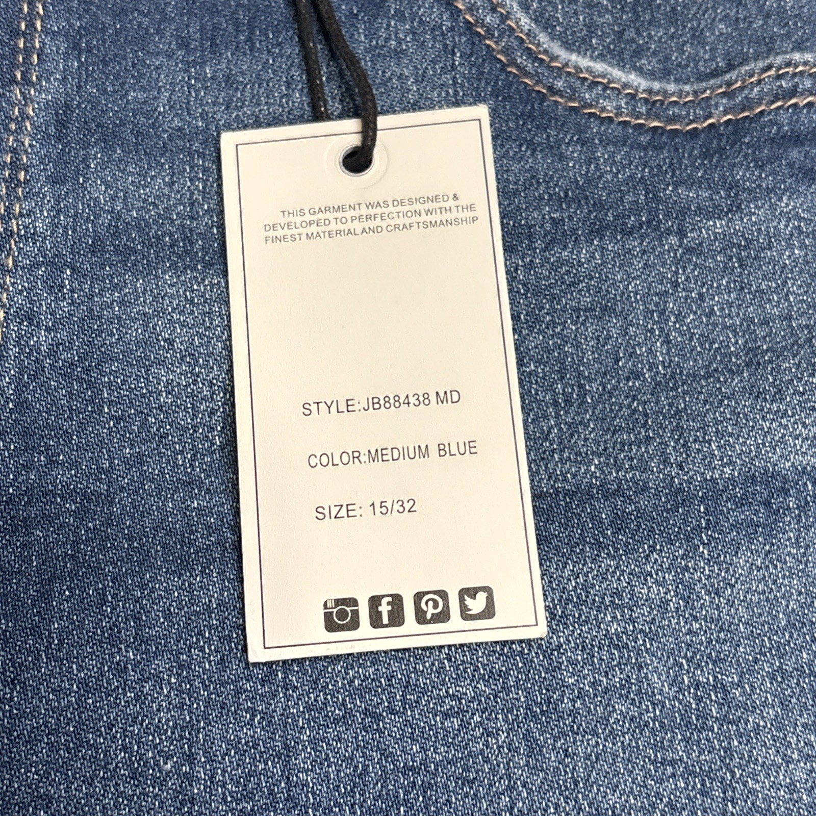 Judy Blue Straight Leg Jeans High Rise Womens 15/32 Fits 32 X 27.5 New With Tags - View 5