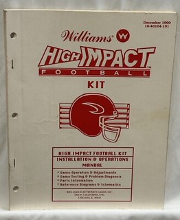 ORIGINAL-WILLIAMS-HIGH IMPACT FOOTBALL-INSTALLATION & OPERATIONS MANUAL