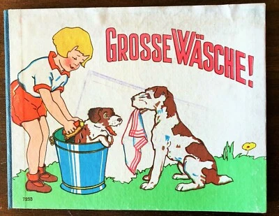 Großes Leporello Bilderbuch Pappe - Grosse Wäsche! Pestalozzi-Archiv 1943 - Bild 1 von 4