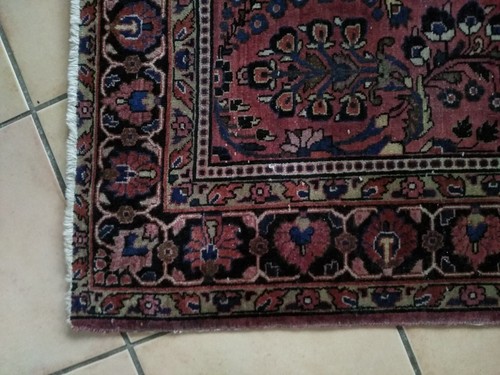 orient teppich gebraucht traditionell handgeknüpft alt Hauptfarbe rot blau - Bild 4 von 10