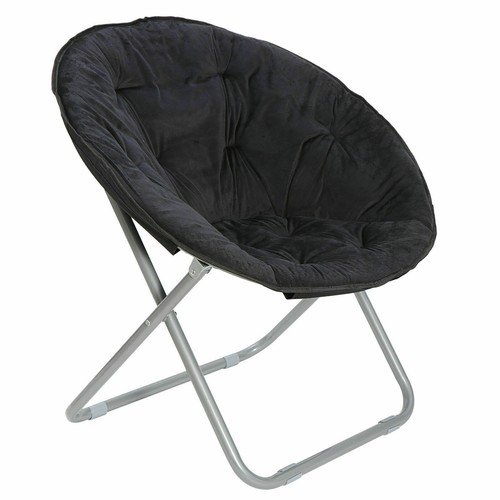 Moon Chair Seat Stool Saucer Soft Folding Home Living Room Sofa Black Cozy Chair - Picture 10 of 12