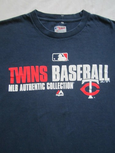 Majestic Mens MLB Minnesota Twins Distinction Tee T-Shirt Long Sleeve Baseball - Picture 2 of 8