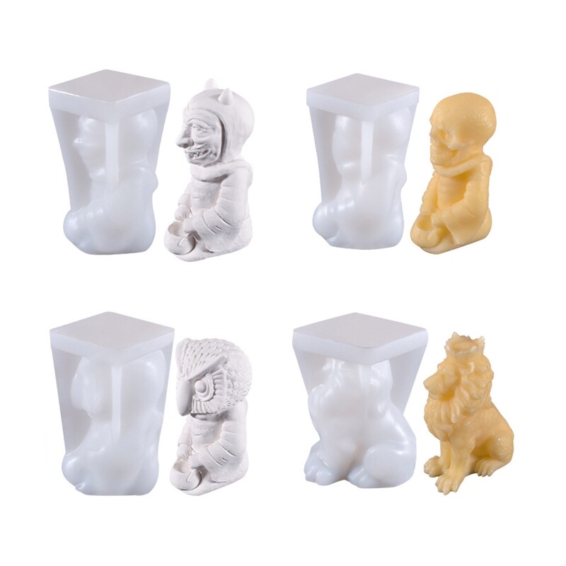 Skeleton Zombie UV Resin Mold for Aromatherapy Candles and Soap