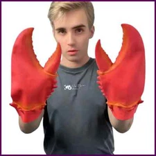 1 Pair Funny Lobster Crab Claws Gloves Hands Weapon Props Animal Cosplay