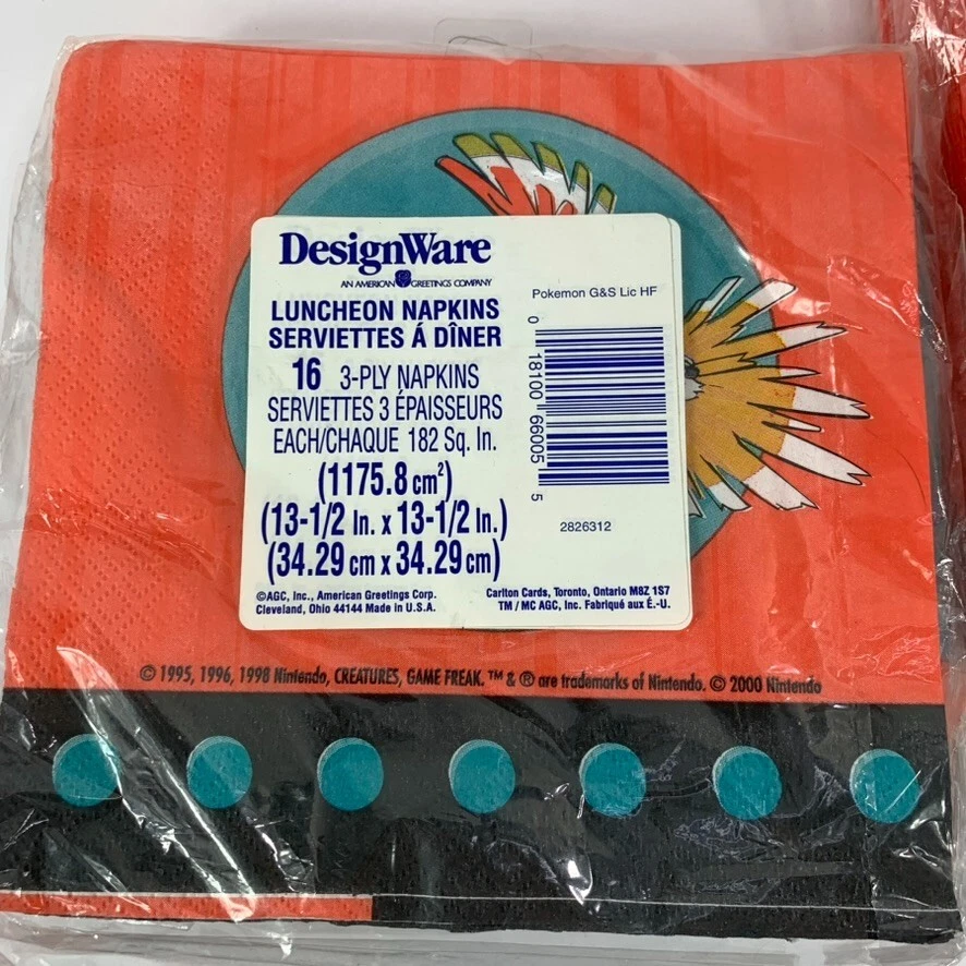 Lote Servilletas Pokemon Vintage GLIGAR 4 paquetes de 16 Servilletas Foto 2 de 4