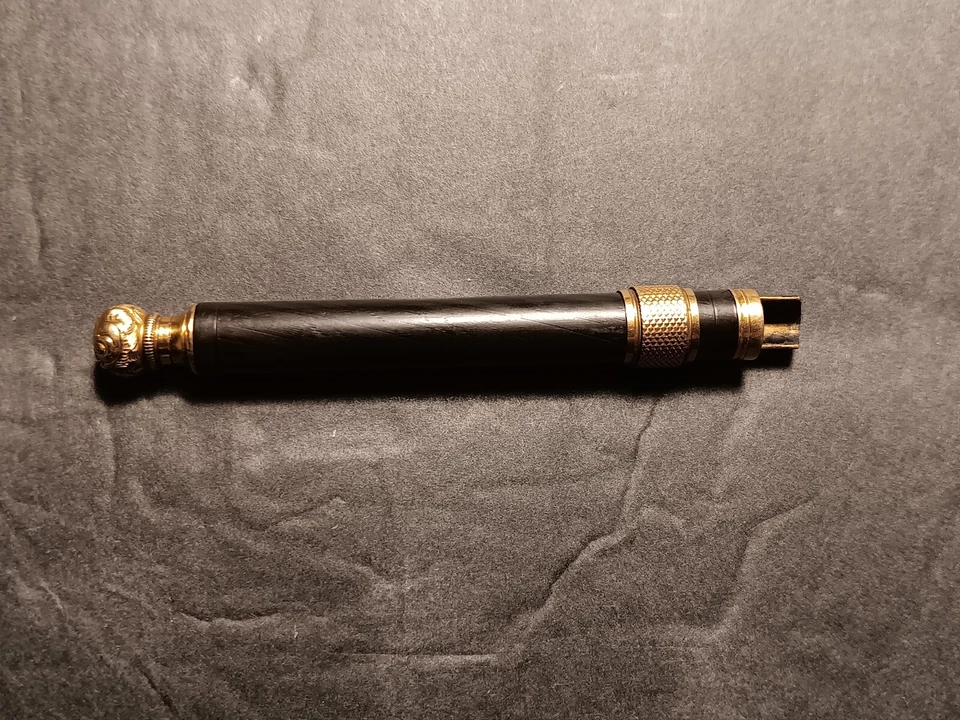 RARE 1874 VICTORIAN 18K GOLD A W FABER DIP CALIGAPHY FOUNTAIN PEN & PENCIL - Image 2 of 4