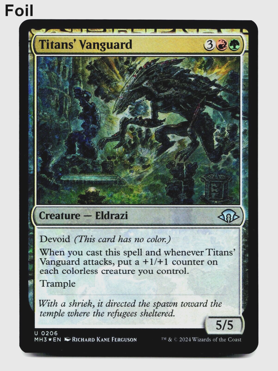 mtg eldrazi titan cards Titans (Commander deck) Archidekt When you cast this spell and whenever Titans Vanguard attacks Who are the NEW Eldrazi