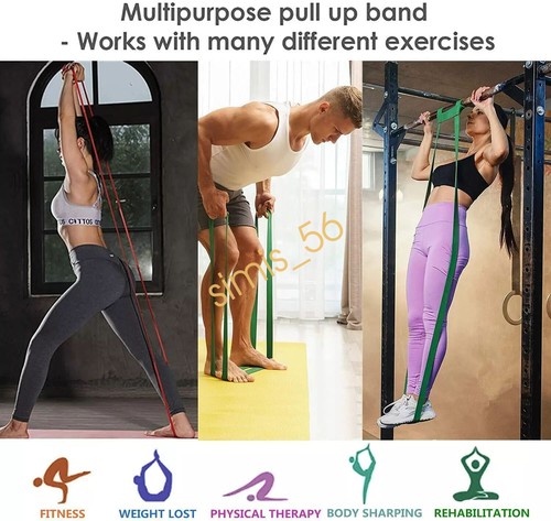 Heavy Duty Pull Up Resistance Bands Set Assisted Exercise Tube Home Gym Training - Picture 2 of 29