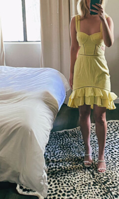 Jonathan Simkhai Yellow Cutout Dress | eBay