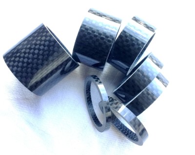 Ahead Vorbau Spacer Distanzscheiben Set1 1/8'' 3/5/8/10/15/20/30 mm Karbon glänz