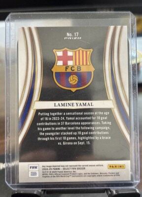 2024-25 Panini Select Soccer FIFA Lamine Yamal Silver Equalizers
