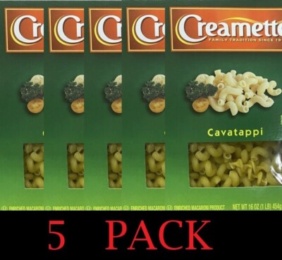 5x Creamette Pasta CAVATAPPI Noodles NON GMO 16 oz Box - 5 PACK