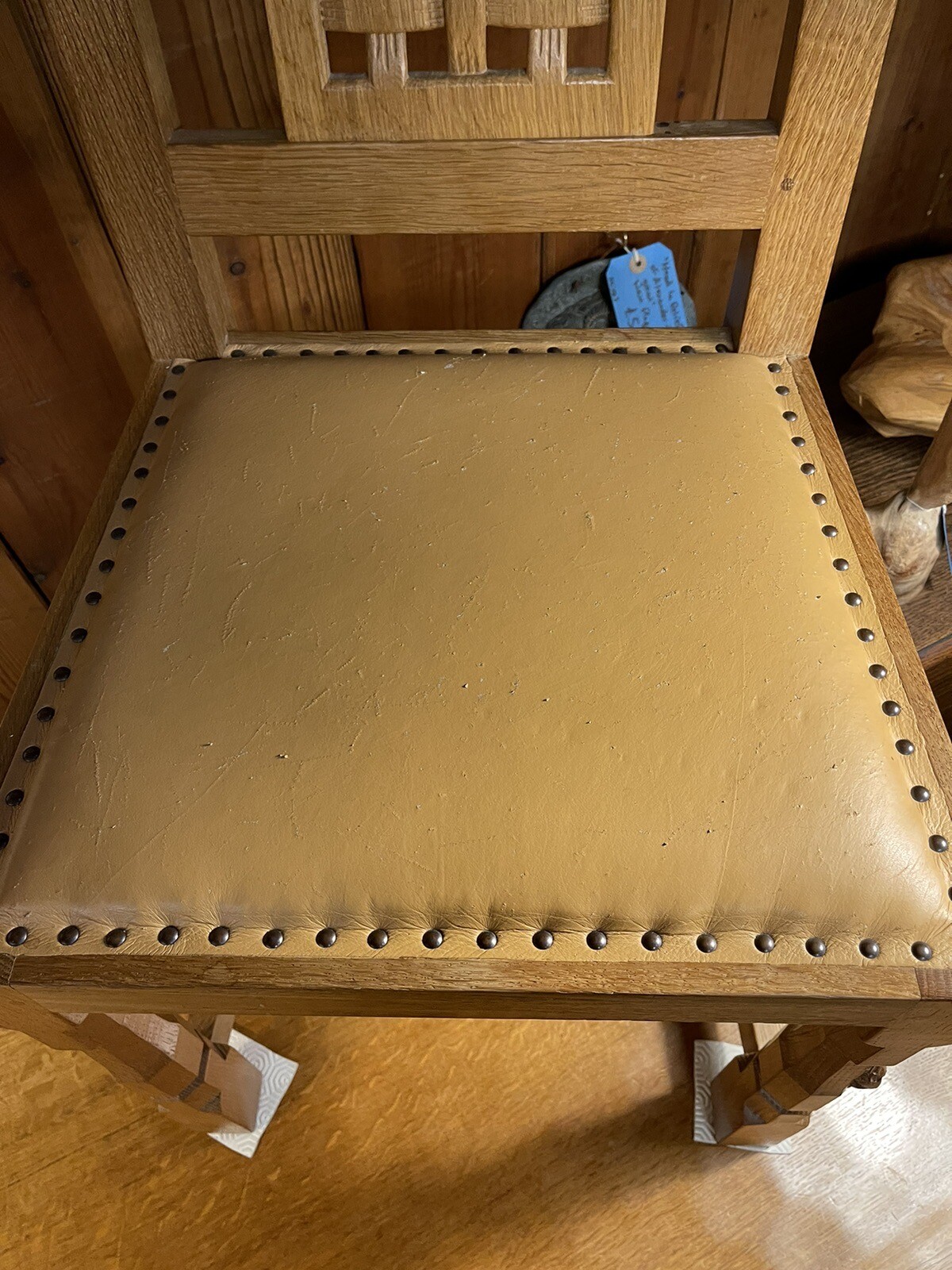 Robert "Mouseman" Thompson dining table and 4 chairs Solid oak. eBay