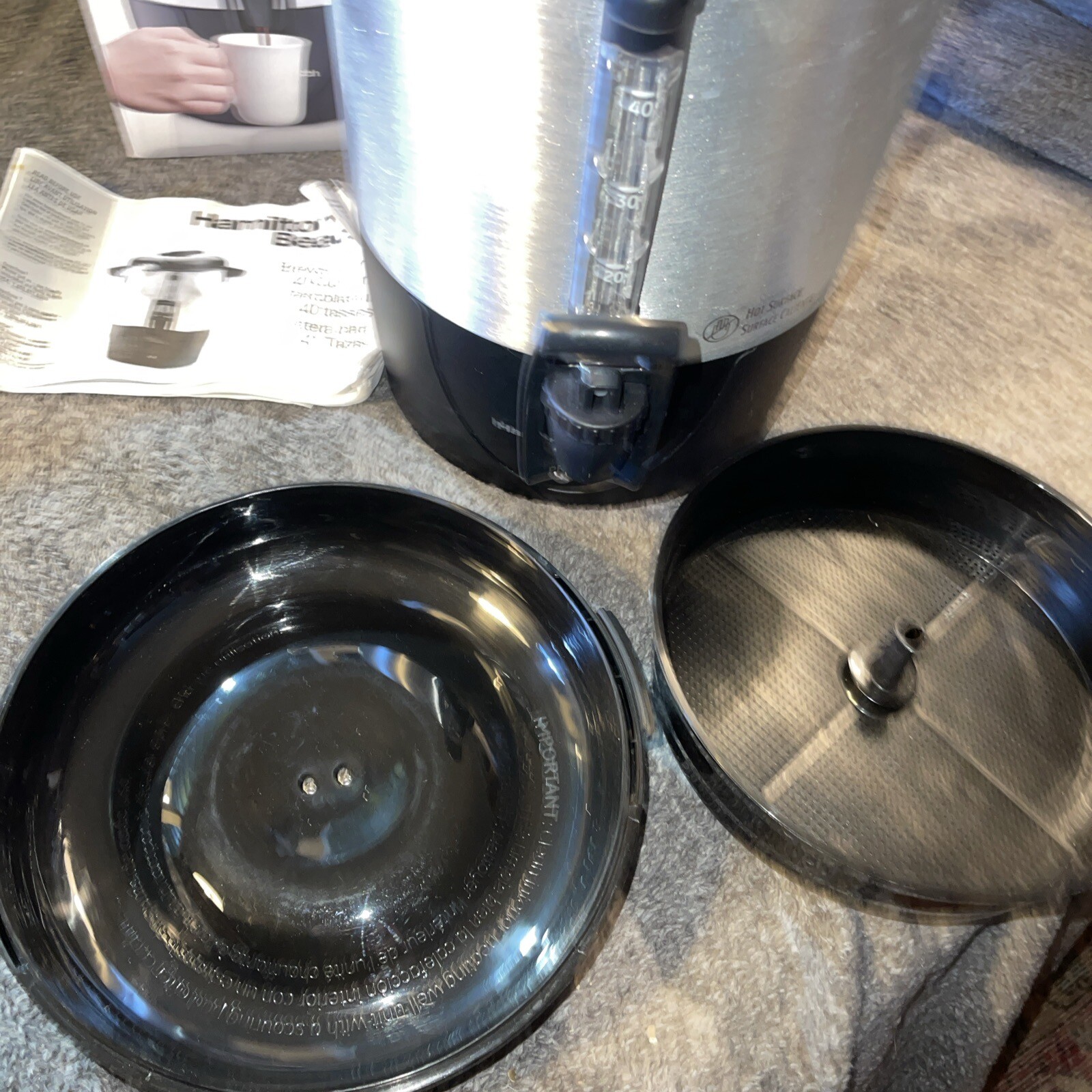 Hamilton Beach 40 Cup Dispensing Coffee Urn Black/steel 40514 eBay