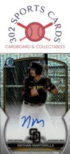 2023 Bowman Chrome #BCMA-NM Nathan Martorella Mojo Chrome Autographs