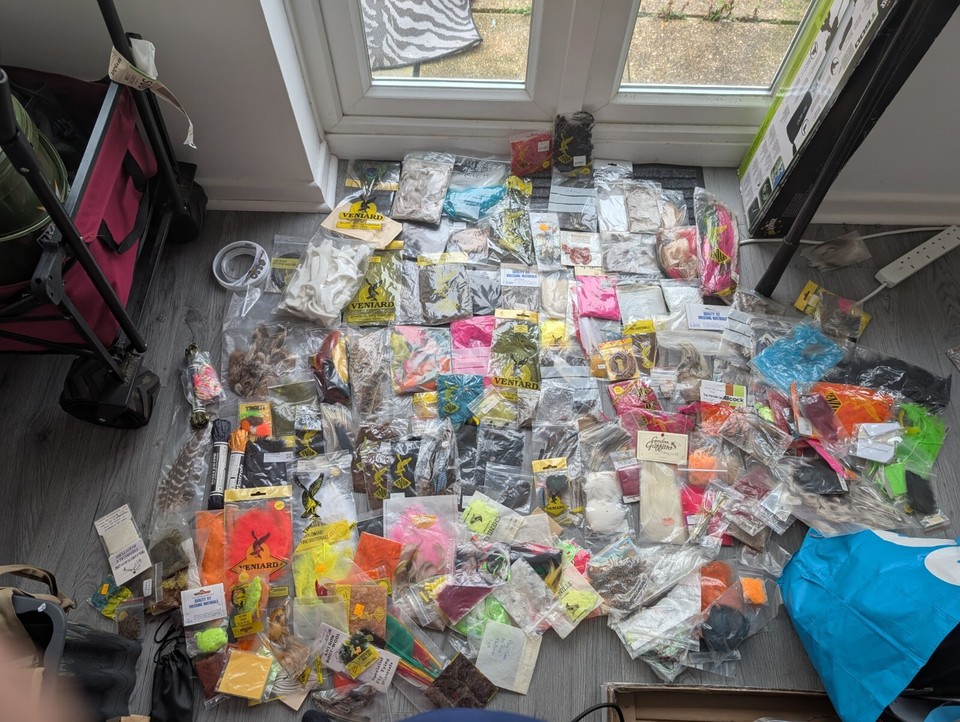 Huge Fly Fishing Job Lot Rods, Reels, Flies, Materials Ect eBay