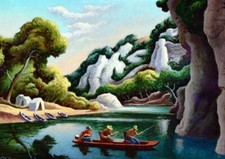Aluminum HD Metal wall decor art print. White Bluffs Buffalo River