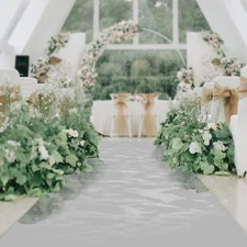 Wedding Aisle Runner Mirror Rug 65*3ft Double Sided Carpet Party Decoration