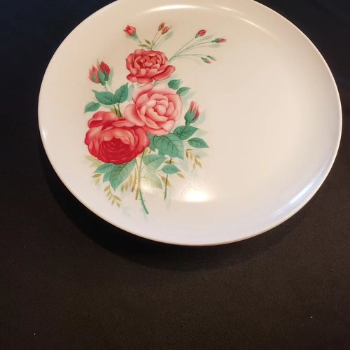 Set quattro posti in melamina anni 60 rosa turchese
