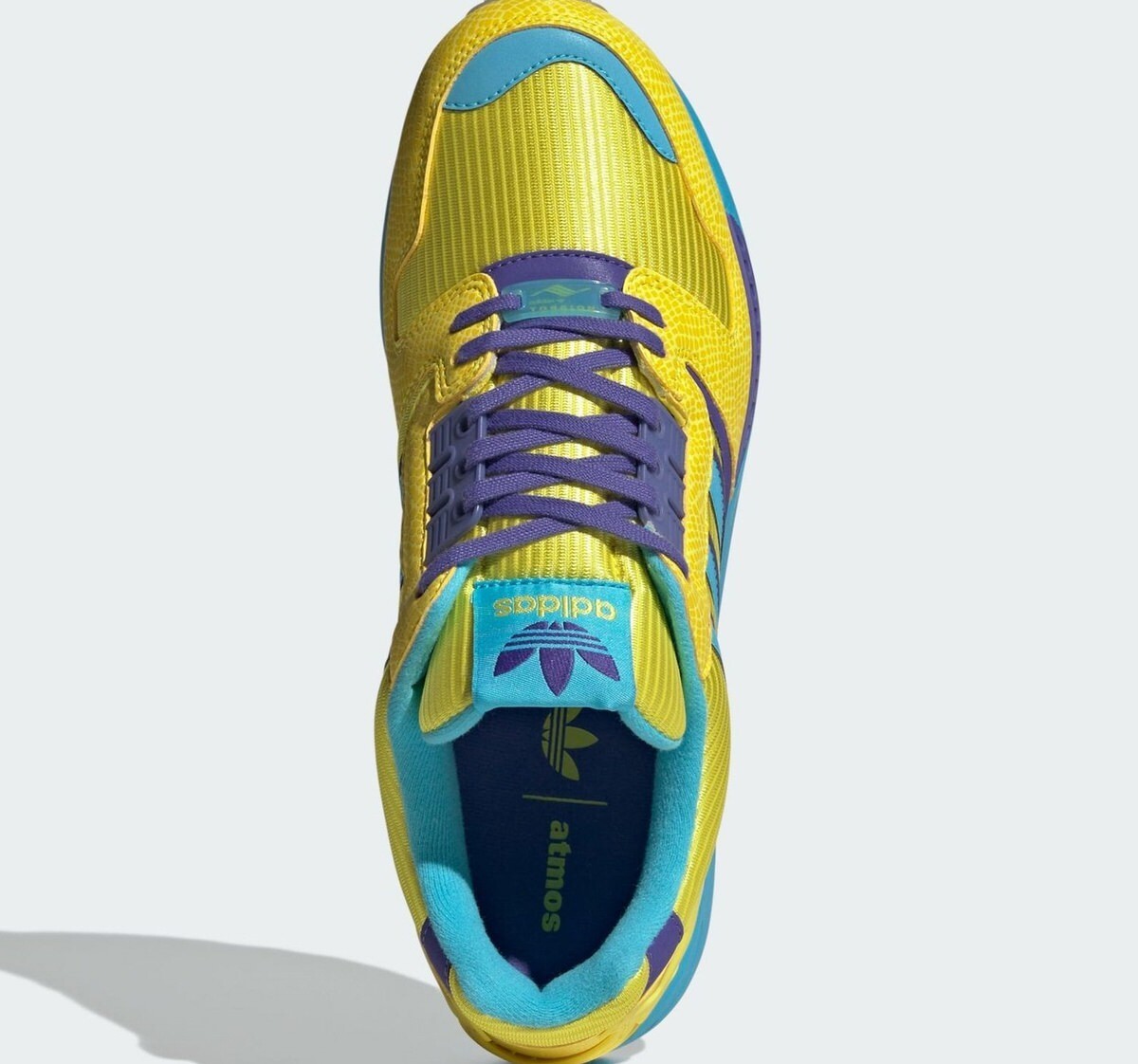 atmos × adidas Originals ZX8000 Ura Yellow Blue JQ2580 Men's
