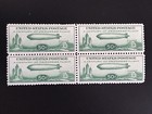 4 US #C18 AIRMAIL STAMPS MNH (4 Block) OG BABY ZEPPELIN BEAUTIFUL! SEE PHOTOS! — photo 1