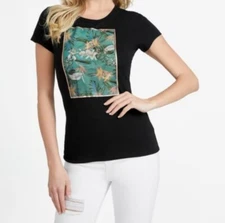 NWT. Guess  Cena Tropical Logo Tee    Size :   Medium 