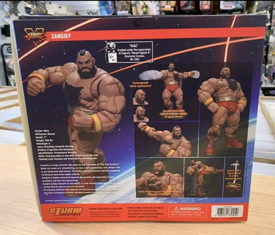 Calzoncillos Storm Collectibles Street Fighter V Zangief edición especial azul verdoso Foto 2 de 4