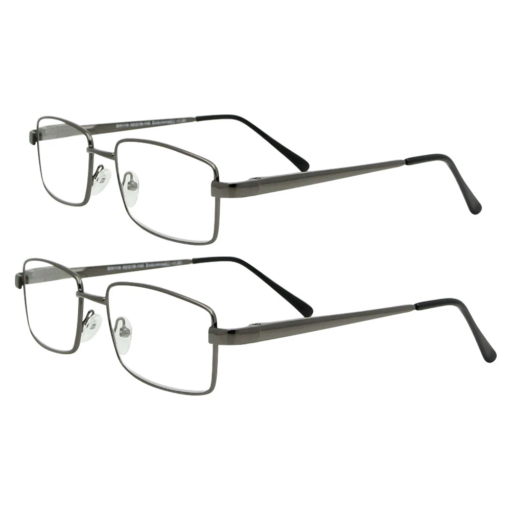 Strong Metal Reading Glasses Mens Ladies 2 pairs Vintage 1 1.5 2.0 2.5 3.00