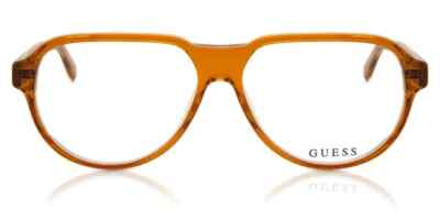 GUESS GU50090 044 Orange Aviator Plastic Optical Eyeglasses Frame 56-14-145