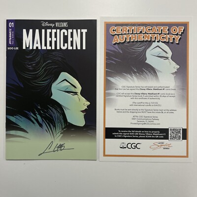 Maleficent #1 2023 NM Incentive 1:250 signiert Soo Lee + CGC CoA Disney Villains D