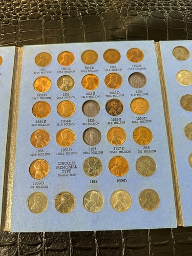 Álbum de colección Lincoln Head Cent 1941-1959 con 40 centavos de acero de la Segunda Guerra Mundial (C031) - Imagen 4 de 5