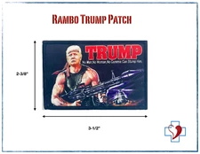 Rambo Trump Patch- Hook and Loop Closure