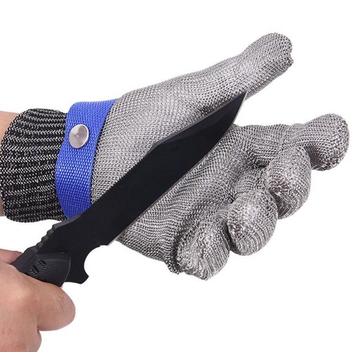 Stainless Steel Mesh Protective Glove Cut Resistant Chain Mail Work S D3P7 - Picture 9 of 13