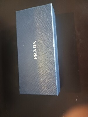 Prada Milano Logo Blue EMPTY Gift Box 4.5*5.25*1.5in Small Accessory Wallet