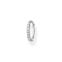 "Thomas Sabo Einzel Creole \"Weisse Steine\" Silber CR659-051-14"