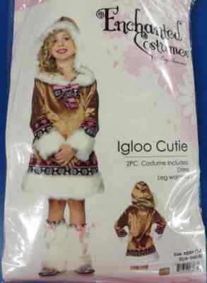 Igloo Cutie Eskimo Girl Winter Tundra Brown Fancy Dress Halloween Child  Costume