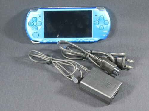 SONY PSP 3000 console VIBRANT Blue Japan Portable Handheld tested game games jp - Afbeelding 1 van 24