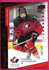 2021-22 UD Team Canada Juniors CORSON CEULEMANS #131 Program Excellence 163/165