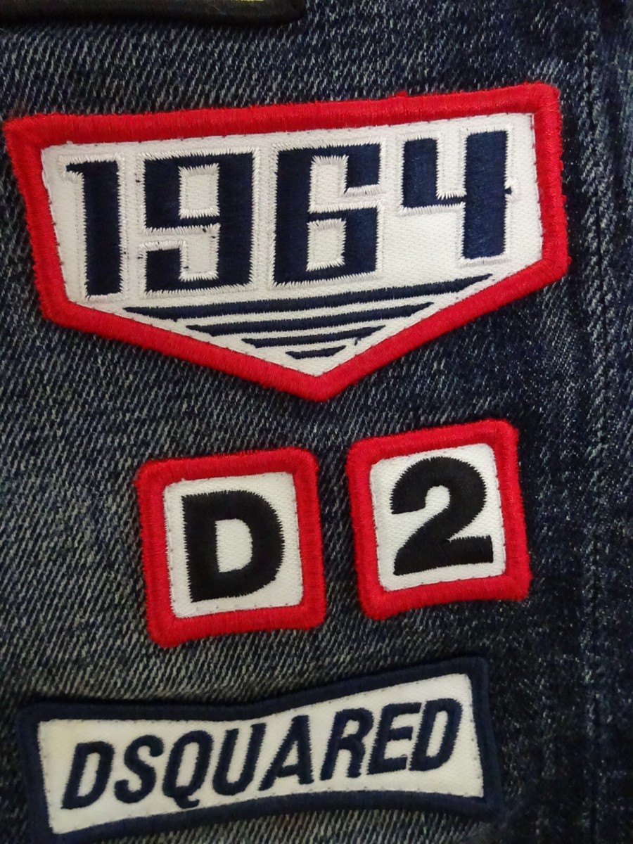 DSQUARED2 TIDY BIKER JEANS WITH PATCHES - MADE IN ITALY DSQUARED2 TIDY BIKER JEANS WITH PATCHES - MADE IN ITALY