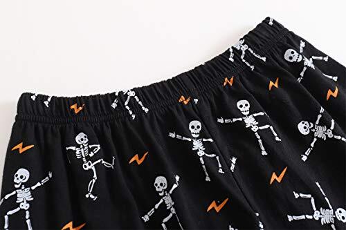 Boys Pajamas Sets Glow in Dark Skull Sleepwear Kids 12 Years Skate Board - Picture 2 of 7