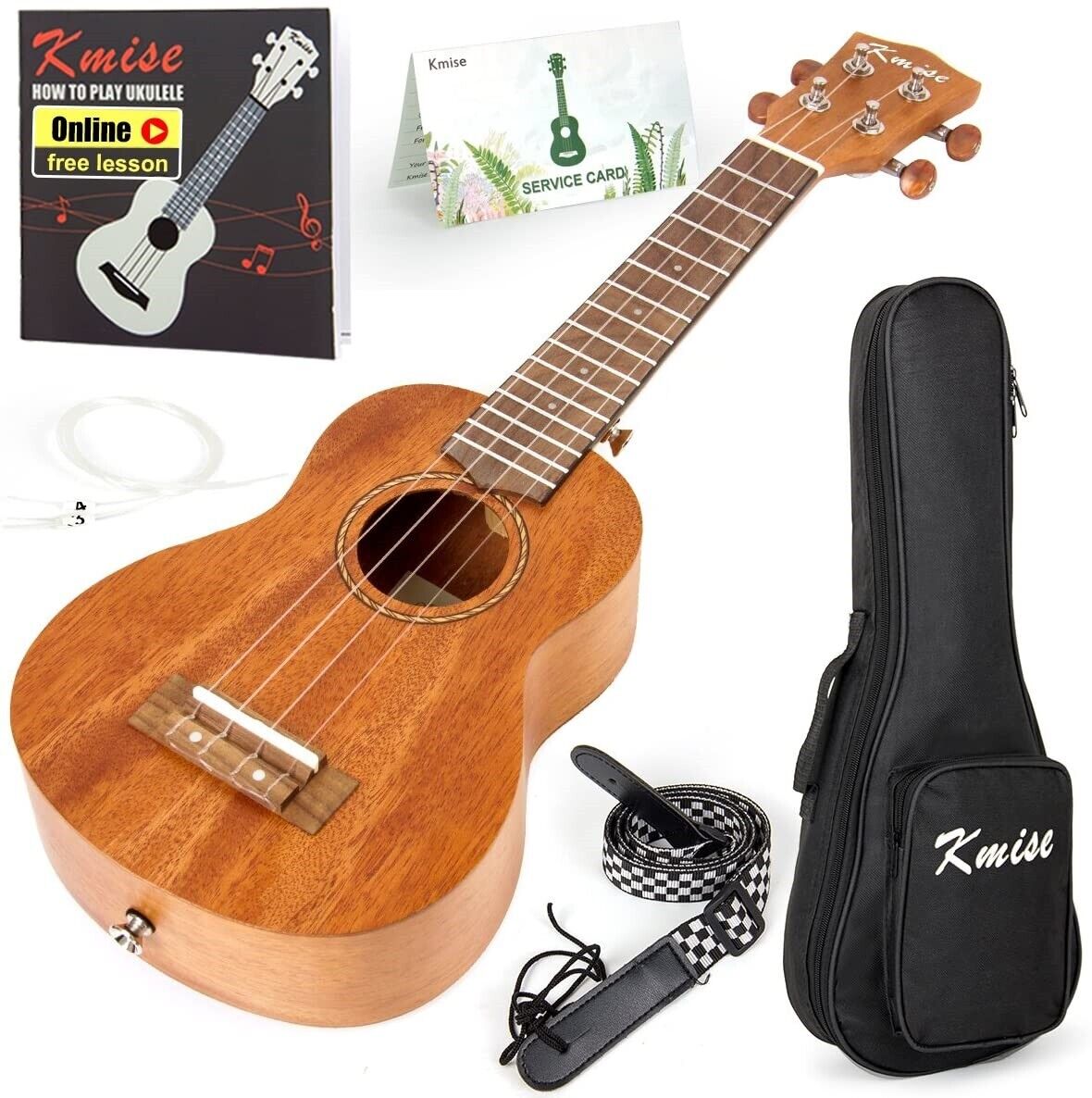 Kmise Soprano Ukulele Professional Mahogany Instrument 21 Inch Hawaiian Ukalalee