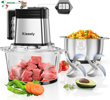 tritatutto elettrico 2 litri, Robot da cucina da a 3 velocità con 2 ciotole e 2 