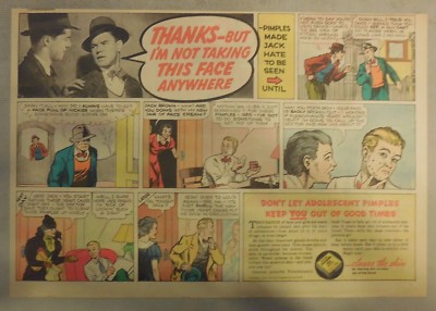 Fleischmann's Yeast Ad: Thanks But I'm Not Taking This Face  ! Pimples! 1930's
